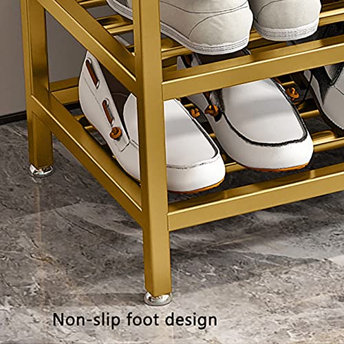 Luxurious Entryway Bench with Boots Storage,Velvet Upholstered Shoe Bench Shoe Rack Bench,Modern Shoe Storage Bench Entry Shoe Organizer Furnitur