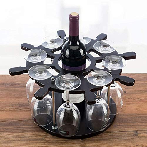 LIUZH Solid Wood Wine Glass Holder, Decorative Goblet Holder Hanging Creative European Wine Glass Holder