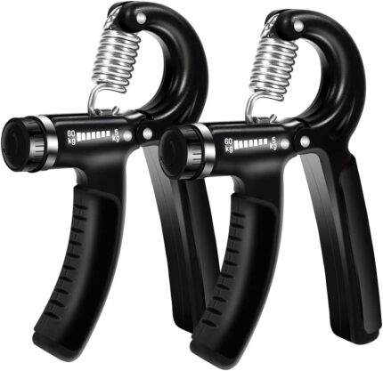 Hand Grip Strengthener, 2 Pack Forearm Trainer Hand Exerciser Gripper with Adjustable Resistance 5-60kg (11-132 Lbs), Wrist Strength Trainer for