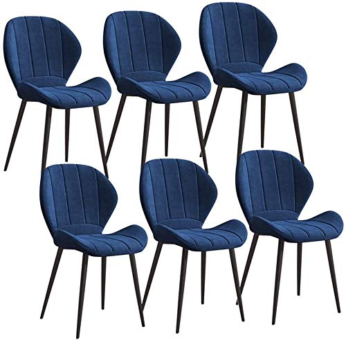 Modern Kitchen Dining Room Chairs Kitchen Chairs Set Of 6 Upholstered Dining Chair Counter Office Lounge Living Room Chair With Back Metal Legs V