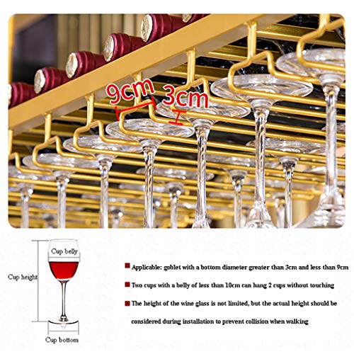 SUCHETA European Wine Rack Iron Hanging Wine Rack Upside Down Wine Glass Holder Simple And Stylish Used In Restaurants, Bars, Homes, Etc. Home De