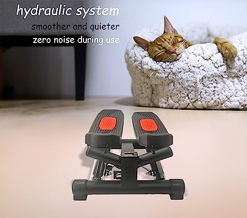 Steppers for Exercise,Stair Stepper with LCD Monitor,Resistance Bands,Mini Stepper with 300LBS Loading Capacity,Portable Stair Stepper Exercise E