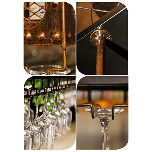 Stylish Simplicity Industrial Retro Stylish Simplicity Wine Glass Holder Metal Wrought Iron Ceiling Goblet Bracket Storage Decoration Glass Bottl
