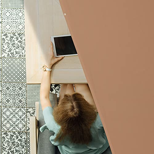 Relaxdays Sun Sail Rectangle 2.5 x 3.5 m Water Resistant UV Resistant Guy Ropes Patio Balcony, Coffee, 2.5 x 3.5 cm