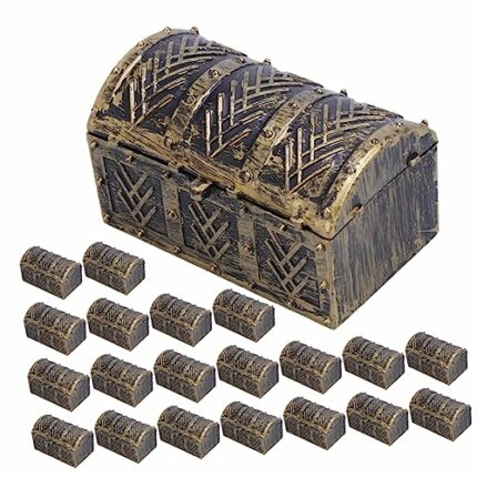 CIMAXIC 32pcs Box Pirate Treasure Chest makeup container small containers pirate treasure chest for kids lided treasure chest trinket case retro