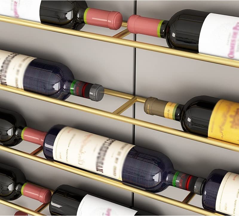 TFIIEXFL Wall-mounted Wine Rack European-style Wrought Iron Glass Cabinet Restaurant Display Cabinet Bar Storage Rack