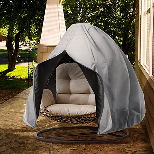 Garden Egg Chair Cover Double Patio Hanging Egg Chair Cover Waterproof 420D Oxford Fabric Swing Chair Cover with Drawstrings Double Cocoon Chair