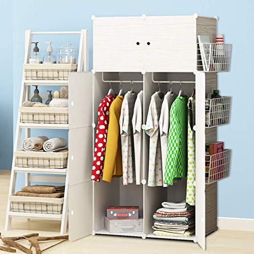 JYDQM Closet Wardrobe Closets Clothes Wardrobe Bedroom Armoire Storage Organizer with Doors, Capacious,Sturdy