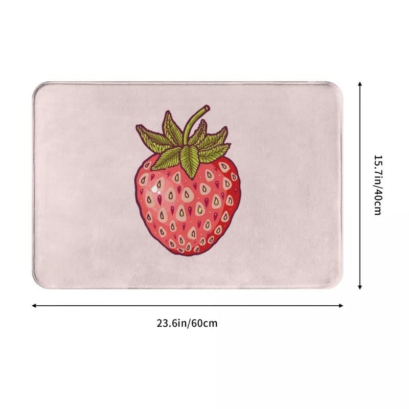 N/A Strawberry Fields Polyester Doormat Rug Carpet Mat Footpad Non-slip Sand Scraping Entrance Kitchen Bedroom Balcony (Color : D, Size : 40x60cm