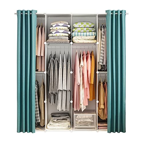 LUKEO Non Woven Wardrobes Bedroom Closets Storage Cabinet Wardrobes Armoire Wardrobe Furniture (Color : D, Size : 124x47x139cm)