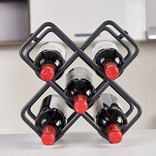 SCKTFS Stackable Wine Rack - Classic Style Wine Racks for Bottles - Perfect for Bar, Wine Cellar, Basement, Cabinet, Pantry, Etc (Color : Argento