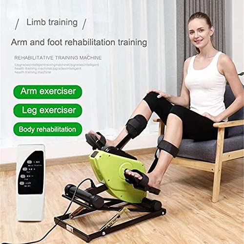 Electric Pedal Exerciser Medical, for Leg Arm and Knee Recovery Exercise Exercise Bike and Pedal Exerciser for Disabled and Elderly (Green)