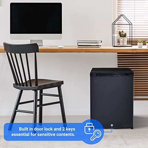 SMETA 12V Fridge for Campervan, 2 Way Camping Fridge 12V 240V with Lock 40L Campervan Fridge Caravan Fridge 12V Car Fridge for Yacht Van Truck RV