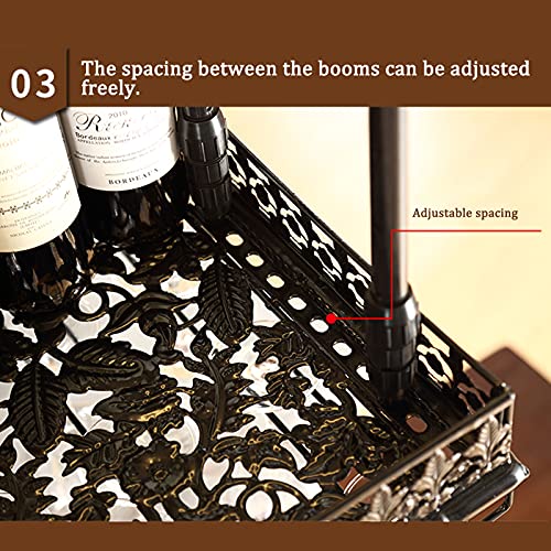 KEppd Wine Rack Wall Mounted - Ceiling Decoration Wine Glass Rack, Vintage Wine Bottle Holder, for Bars, Restaurants, Kitchens Stemware Holder, V