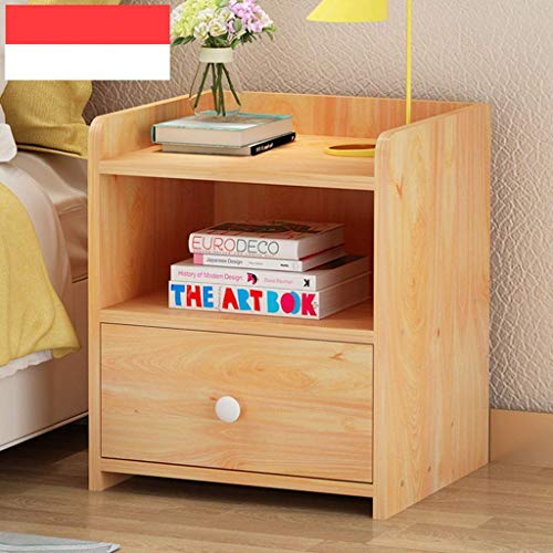 FGHOEV Bedside dressing table single pumping small bedroom cupboard solid wood storage cupboard bedside table, Wood