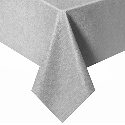 Newthinking PVC Table Cloth, Wipe Clean Plastic Tablecloth PVC Waterproof, 135x180cm Square Wipeable Table Cloth Protector for Kitchen Picnic Out
