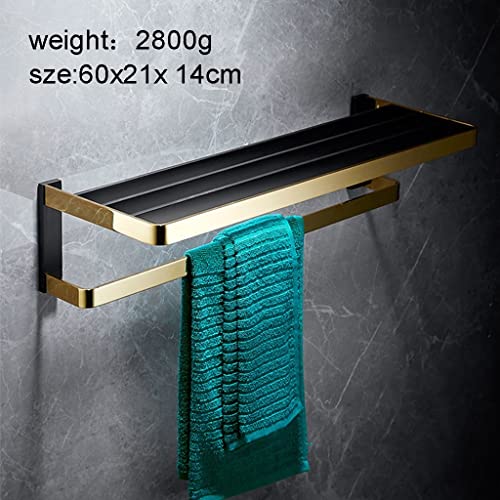 HIGOH Towel Racks, Bathroom Towel Rack Wall Mounted Towel Holder,Copper Bath Hardware Bathroom Accessories Solid Brass Towel Holder,Towel Rack