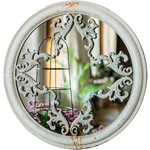 QUANJJ Decorative Round Vintage Wall Metal Rustic Handcrafted Round Metal Wall Decorative