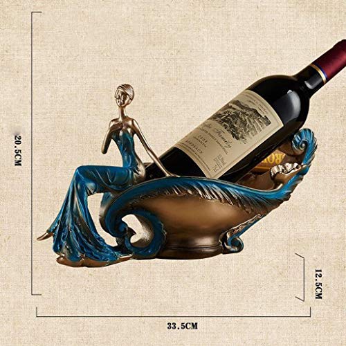 MGWYE Beauty Wine Rack Home Accessories Resin Crafts Decoration Living Room Wine Cabinet Decoration