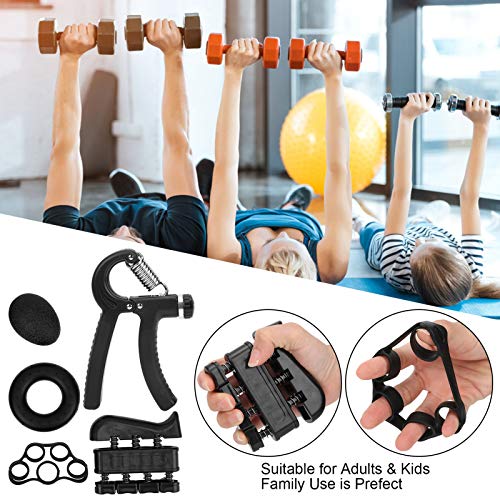 CHICIRIS Grip Strength Trainer Kit, Strength Training Hand Grip Strengthener Fitness Resistance Equipment Finger Exerciser