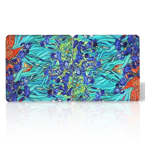 Dynippy Compact Mirror Double-Sided 1X/2X Magnifying 3.15inch Bulk Pu Leather Makeup Mirrors Square Mirror for Purses Small Pocket Portable Hand