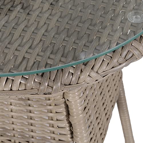 TJLSS 3pcs Cushions Brown Braided Resin Pillows Minimalist Modern Outdoor Furniture Garden Set