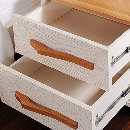 JYDQM Bedroom Bedside Table with Double Drawers, Furniture Solid Wood Bedside Table Side Table Bedroom Storage Cabinet
