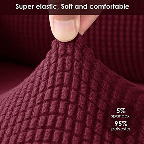 Yamvisa Armchair Covers, Set of 4 Armrest Chair Covers Non-Slip Arm Protector Stretch Armchair Couch Anti-Scratch Furniture Slipcovers for Sofa C
