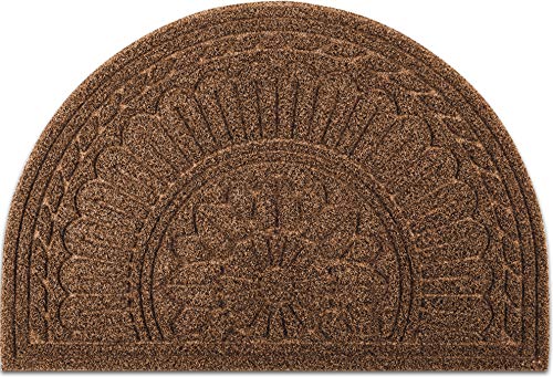 Mibao Half Round Door Mat, 24" x 36", Outdoor Door Mats, Half Round Rug, Front Door Mats Outdoor, Outdoor Welcome Mats for Front Door, Half Moon