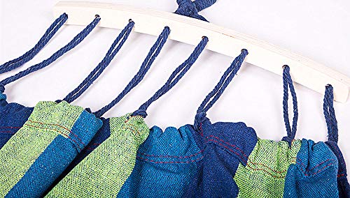 Relarr Double Hammock Couple Hammock - 2 Person Hammock for Indoor Outdoor Garden Patio Backyard Lounging with Portable Bag Canvas Hammock(Blue)