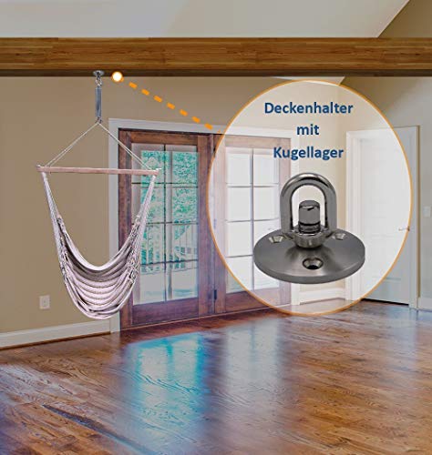 KLIFFHÄNGER Ceiling Bracket with Ball Bearings for Hanging Chair | Max Load 120 kg (265 lb) | different designs