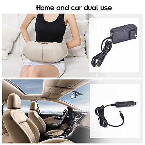 HUANGXING - Neck and Shoulder Massager, Shiatsu Roller Back Shoulder Neck Muscle Massager Body 16 Massage Ball Shawl Spine Belt 4D Infrared Knead