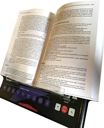 Treadmill Reading Rack - (Tablet, Book, Magazine Holder) - Works on Most Treadmills Ellipticals, Exercise Bikes (Compact Travel Size)