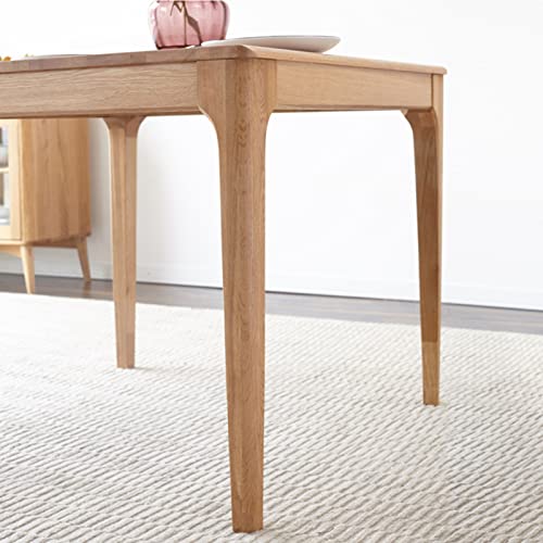 MU RONG Nordic Small Square Dining Table | 4 Person Solid Oak Dining Table | Kitchen Dining Room Table for Small Spaces (W) 35.4X(D) 35.4X(H) 29.