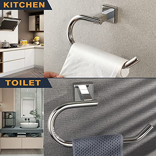 Sayayo Towel Ring Hand Towel Holder Wall Mounted, Towel Rail for Bathroom Kitchen, Toilet Paper Holder, SUS-304 Stainless Steel Polished Finished