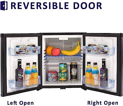 SMETA Camping Fridge 12V 240V, 12V Fridge for Campervan with Lock, Campervan Fridge Caravan Fridge Car Fridge for Yacht Van Truck RV Travel Quiet