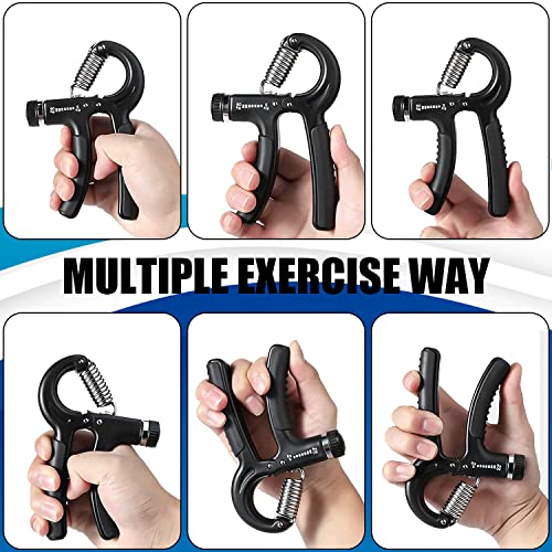 UOROMI Grip Strength Trainer, Hand Grip Strengthener with Adjustable Resistance 11-132 Lbs (5-60kg), Forearm Strengthener, Non-Slip Hand Exercise
