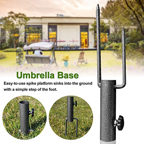KLOP256 Umbrella Ground Spike, Umbrella Spikes for Lawn, Heavy Duty Ground Spike for Parasol
