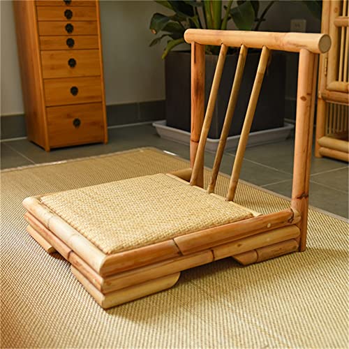 JJZXD Rattan Chair Tatami Living Room Furniture Legless Floor Chair Rattan Hand Crafted
