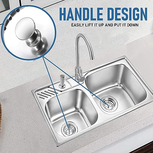 Kitchen Sink Strainer Plug Stainless Steel Thicken for Kitchen Sink, Hole Diameter 78mm