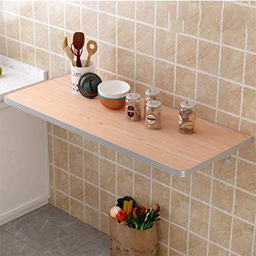 LEOSXA Wall-Mounted Table Folding Wood Dining Tables, Kitchen/laundry Workbench/Laptop Table, Fold Down Wood-Based Panel,C-80 * 50cm/31 * 20in