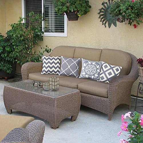Outdoor Cushions Cover Waterproof, Outdoor Bench Seat Cushions Waterproof, Tropical Plants Waterproof Cushion Cover, Waterproof Throw Pillow Cove