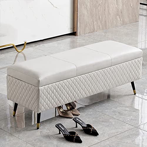 shoe storage bench ottoman Storage Benches Faux Leather storage Ottoman bench, Modern Upholstered storage Bench For Entryway,End Of Bed Bench,Hou