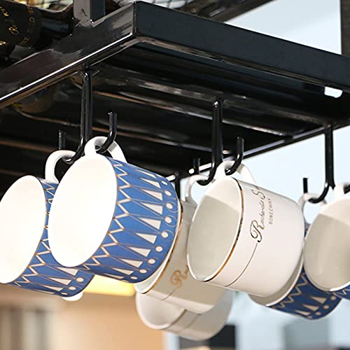 EMISOO Wine Rack Wall Mounted - Upside Down Wine Rack, Simple Style Metal Hanging Wine Glass Rack, Ceiling Decoration Rack, Suitable for Bars, Re