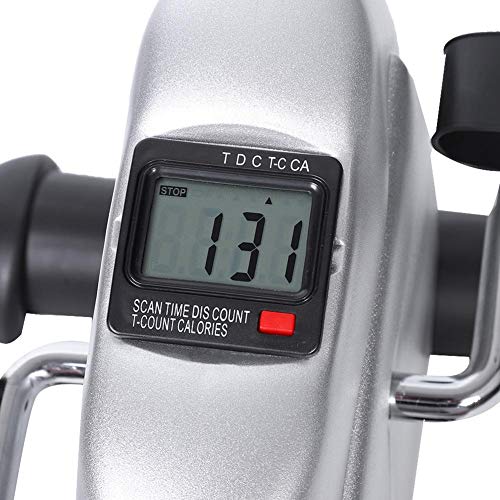 Lahomie - Mini Potable Exercise Bike Pedal Set with Screen, Practical Lightweight Storage Pedal Exerciser Adjustable Resistance Screen Device for