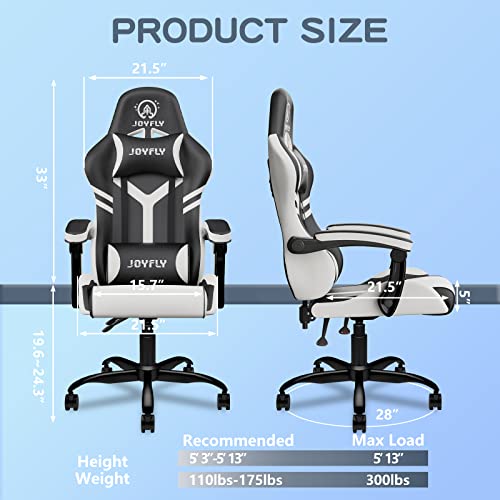 JOYFLY Gaming Chair for Adults, Gaming Chair Gamer Chair for Ergonomic Rotatable PC Computer Chair with Padded Armrests, for Boys Adults Teens(Bl