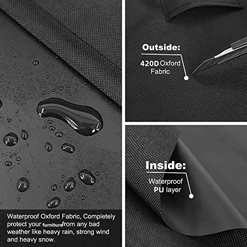 Outdoor Table Chair Covers Waterproof Round Garden Patio Set Cover Large size UV Resistant Rain/Snow Protection for Outdoor Patio Table and Chair