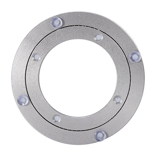 Heavy Duty Aluminium Alloy Rotating Bearing Lazy Susan Turntable Round Dining Table Smooth Swivel Plate(6 inch)