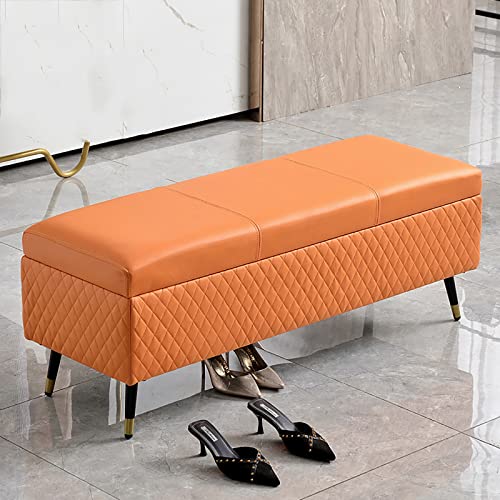 shoe storage bench ottoman Storage Benches Faux Leather storage Ottoman bench, Modern Upholstered storage Bench For Entryway,End Of Bed Bench,Hou