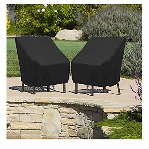 FLR Chair Cover for Outdoor Furniture Square Black Waterproof 27in Patio Table Cover Lightweight Patio Furniture Covers for Garden Furniture